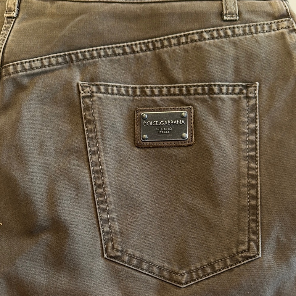 Dolce & Gabbana Dark Brown Denim Pants